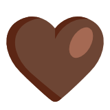 Microsoft(Windows) Brown Heart Emoji