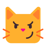 Microsoft(Windows) Cat With Wry Smile Emoji