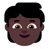 Microsoft(Windows) Child: Dark Skin Tone Emoji