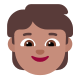 Microsoft(Windows) Child: Medium Skin Tone Emoji