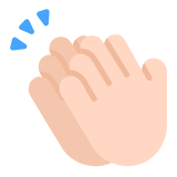 Microsoft(Windows) Clapping Hands: Light Skin Tone Emoji