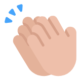 Microsoft(Windows) Clapping Hands: Medium-Light Skin Tone Emoji