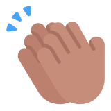 Microsoft(Windows) Clapping Hands: Medium Skin Tone Emoji