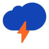 Microsoft(Windows) Cloud With Lightning Emoji