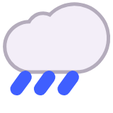 Microsoft(Windows) Cloud With Rain Emoji