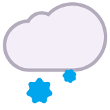 Microsoft(Windows) Cloud With Snow Emoji