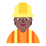 Microsoft(Windows) Construction Worker: Medium-Dark Skin Tone Emoji