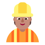 Microsoft(Windows) Construction Worker: Medium Skin Tone Emoji