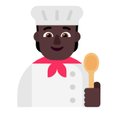 Microsoft(Windows) Cook: Dark Skin Tone Emoji