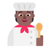 Microsoft(Windows) Cook: Medium-Dark Skin Tone Emoji