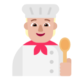 Microsoft(Windows) Cook: Medium-Light Skin Tone Emoji