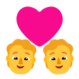 Microsoft(Windows) Couple With Heart Emoji