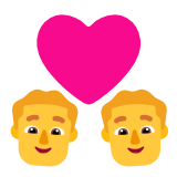 Microsoft(Windows) Couple With Heart: Man, Man Emoji