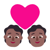 Microsoft(Windows) Couple With Heart: Medium-Dark Skin Tone Emoji