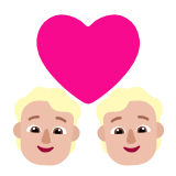 Microsoft(Windows) Couple With Heart: Medium-Light Skin Tone Emoji