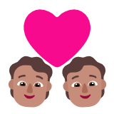 Microsoft(Windows) Couple With Heart: Medium Skin Tone Emoji