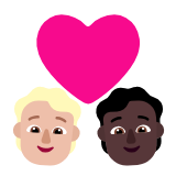 Microsoft(Windows) Couple With Heart: Person, Person, Medium-Light Skin Tone, Dark Skin Tone Emoji