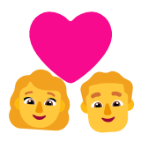 Microsoft(Windows) Couple With Heart: Woman, Man Emoji