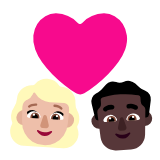 Microsoft(Windows) Couple With Heart: Woman, Man, Medium-Light Skin Tone, Dark Skin Tone Emoji