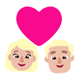 Microsoft(Windows) Couple With Heart: Woman, Man, Medium-Light Skin Tone Emoji