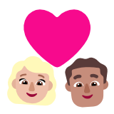 Microsoft(Windows) Couple With Heart: Woman, Man, Medium-Light Skin Tone, Medium Skin Tone Emoji