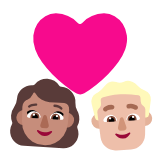 Microsoft(Windows) Couple With Heart: Woman, Man, Medium Skin Tone, Medium-Light Skin Tone Emoji