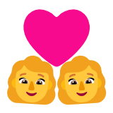 Microsoft(Windows) Couple With Heart: Woman, Woman Emoji