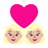 Microsoft(Windows) Couple With Heart: Woman, Woman, Medium-Light Skin Tone Emoji