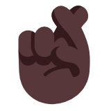 Microsoft(Windows) Crossed Fingers: Dark Skin Tone Emoji