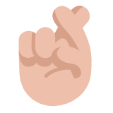 Microsoft(Windows) Crossed Fingers: Medium-Light Skin Tone Emoji