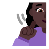 Microsoft(Windows) Deaf Man: Dark Skin Tone Emoji