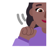 Microsoft(Windows) Deaf Man: Medium-Dark Skin Tone Emoji