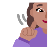 Microsoft(Windows) Deaf Man: Medium Skin Tone Emoji