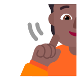 Microsoft(Windows) Deaf Person: Medium-Dark Skin Tone Emoji