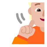 Microsoft(Windows) Deaf Person: Medium-Light Skin Tone Emoji