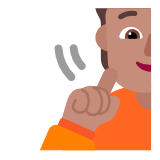 Microsoft(Windows) Deaf Person: Medium Skin Tone Emoji