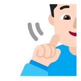 Microsoft(Windows) Deaf Woman: Light Skin Tone Emoji