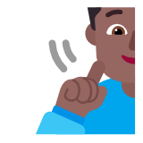 Microsoft(Windows) Deaf Woman: Medium-Dark Skin Tone Emoji