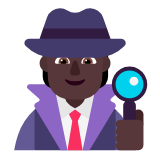 Microsoft(Windows) Detective: Dark Skin Tone Emoji