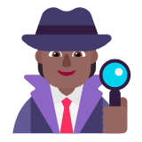 Microsoft(Windows) Detective: Medium-Dark Skin Tone Emoji