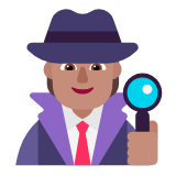 Microsoft(Windows) Detective: Medium Skin Tone Emoji