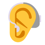 Microsoft(Windows) Ear With Hearing Aid Emoji