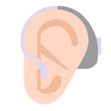 Microsoft(Windows) Ear With Hearing Aid: Light Skin Tone Emoji