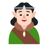 Microsoft(Windows) Elf: Light Skin Tone Emoji