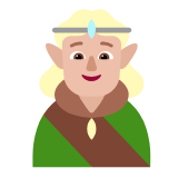 Microsoft(Windows) Elf: Medium-Light Skin Tone Emoji