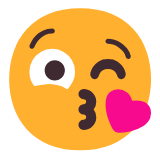 Microsoft(Windows) Face Blowing A Kiss Emoji