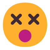 Microsoft(Windows) Face With Crossed-Out Eyes Emoji