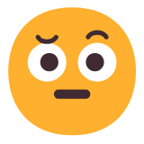 Microsoft(Windows) Face With Raised Eyebrow Emoji