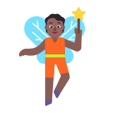 Microsoft(Windows) Fairy: Medium-Dark Skin Tone Emoji