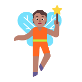 Microsoft(Windows) Fairy: Medium Skin Tone Emoji